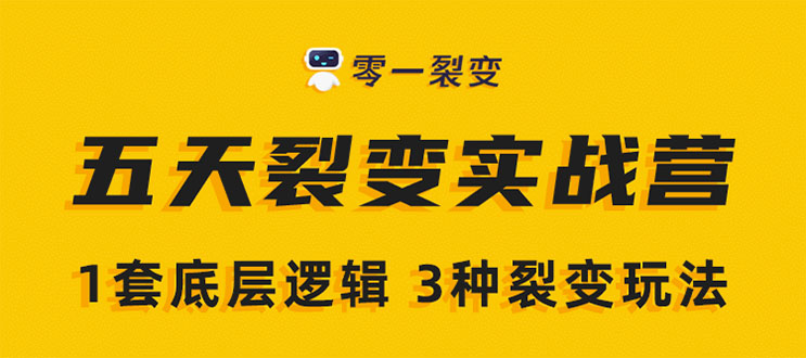 《5天裂变实战训练营》1套底层逻辑+3种裂变玩法，2020下半年微信裂变玩法-氢气球网创资源库