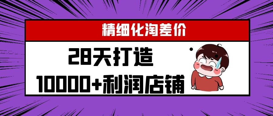 Yl精细化淘差价28天打造10000+利润店铺，精细化选品项目（附软件）-氢气球网创资源库