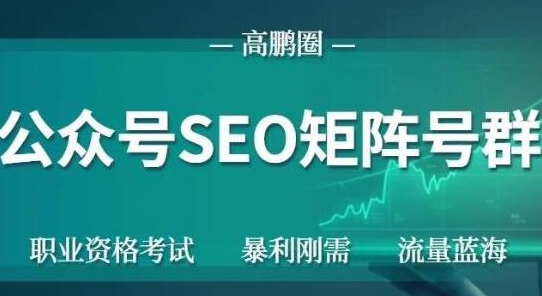 高鹏圈公众号SEO矩阵号群，实操20天纯收益25000+，普通人都能做-氢气球网创资源库