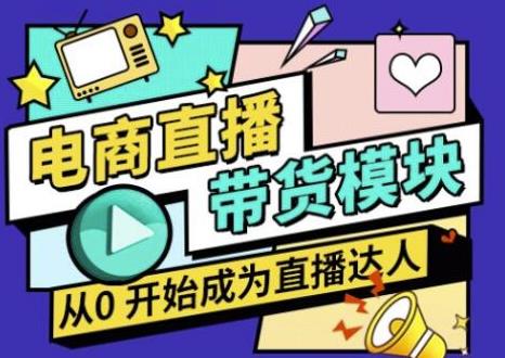 大鹏·电商直播带货课，系统学习直播带货各环节技巧和套路-氢气球网创资源库