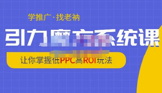 老衲·引力魔方系统课，让你掌握低PPC高ROI玩法，价值299元-氢气球网创资源库
