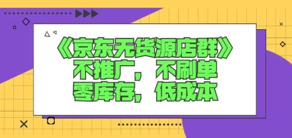 诺思星商学院京东无货源店群课：不推广，不刷单，零库存，低成本-氢气球网创资源库