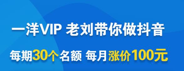 一洋电商抖音VIP，每月集训课+实时答疑+资源共享+联盟合作价值580元-氢气球网创资源库