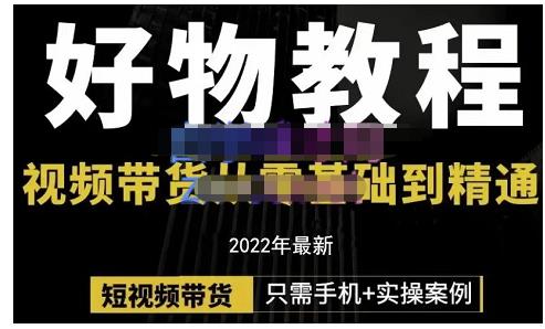 锅锅老师好物分享课程：短视频带货从零基础到精通，只需手机+实操-氢气球网创资源库