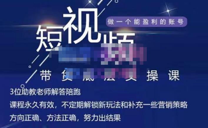 吴Sir·短视频带货底层实操课，教你如何选爆品、了解获短视频流量密码，正确起号-氢气球网创资源库