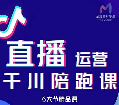 美尊-抖音直播运营千川系统课：直播​运营规划、起号、主播培养、千川投放等-氢气球网创资源库