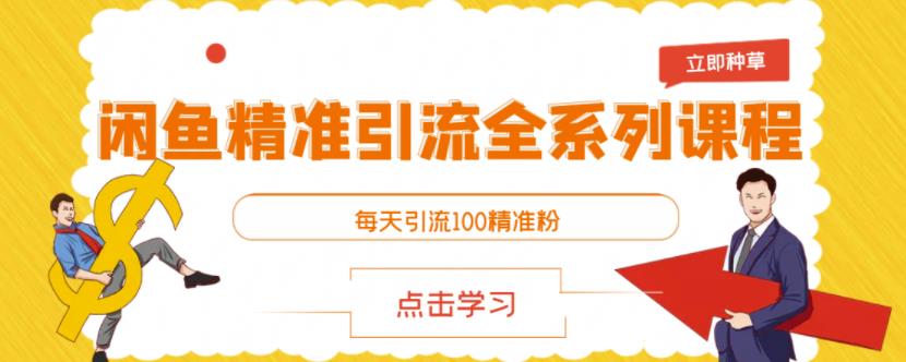 闲鱼精准引流全系列课程，每天引流100精准粉【视频课程】-氢气球网创资源库