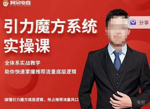 阿呆-引力魔方系统实操课，全体系实战教学，助你快速掌握推荐流量底层逻辑-氢气球网创资源库
