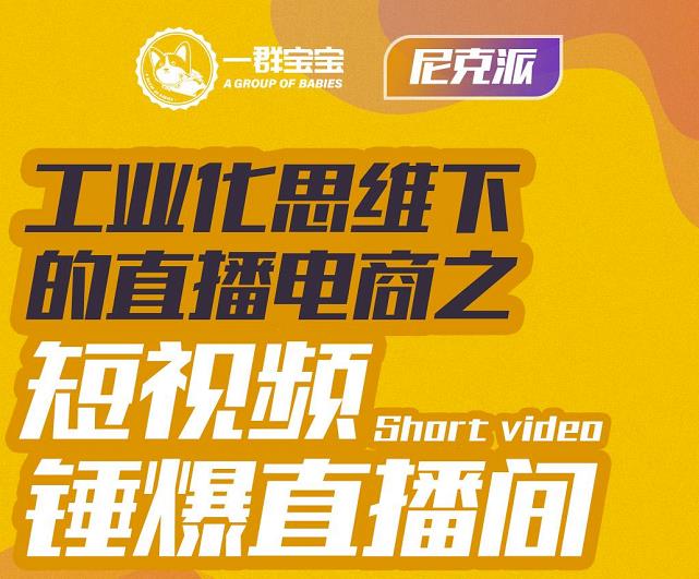 尼克派·工业化思维下的直播电商之短视频锤爆直播间，听话照做执行爆单-氢气球网创资源库