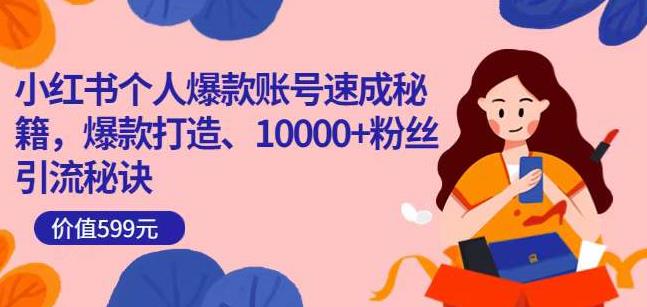 小红书个人爆款账号速成秘籍，爆款打造、10000+粉丝引流秘诀-氢气球网创资源库