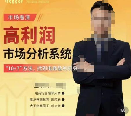 市场看清·高利润市场分析系统-10+7找到电商盈利机会-氢气球网创资源库