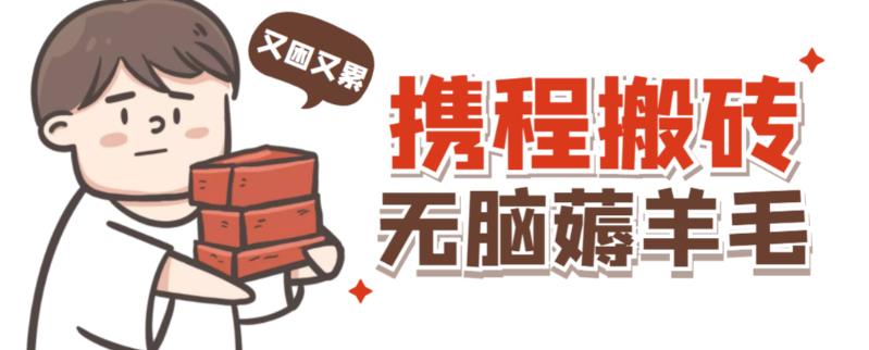 携程最新无脑薅羊毛低保玩法，后期稳定一天几十的收益，可多号放大收益-氢气球网创资源库