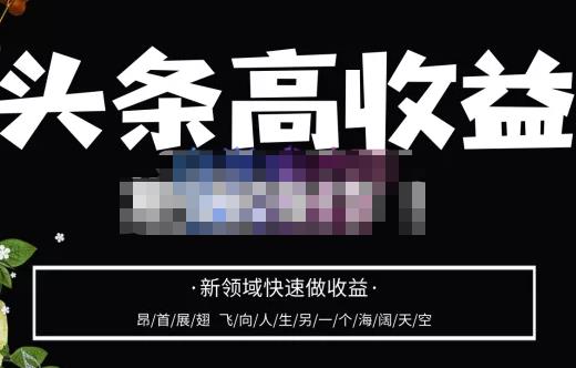 头条高收益批量操作，2023新领域快速做收益，头条号零基础轻松上手-氢气球网创资源库