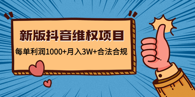 新版抖音维全项目：每单利润1000+月入3W+合法合规-氢气球网创资源库