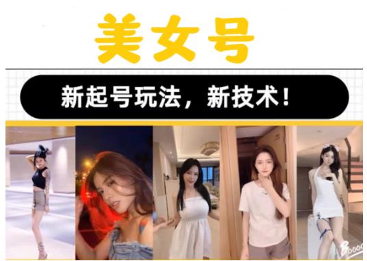 2023抖音快手短视频美女号课程制作玩法教程，美女号搬运新起号玩法，新技术（素材+教程）-氢气球网创资源库