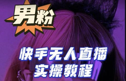 【男粉落地项目】零基础玩转男粉快手无人直播月入3w+，2023快手无人直播实操教程-氢气球网创资源库