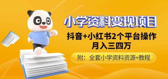 唐老师小学资料变现项目，抖音+小红书2个平台操作，月入数万元（全套资料+教程）-氢气球网创资源库