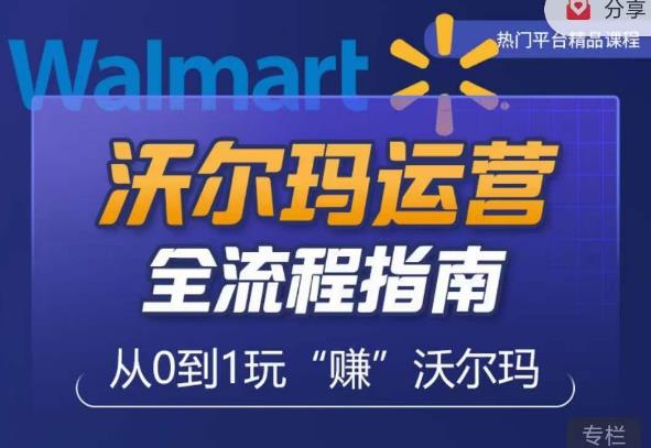沃尔玛店铺前期运营从零到一最全指南，全面挖掘沃尔玛入门盲区，深度打造新手实操技巧-氢气球网创资源库