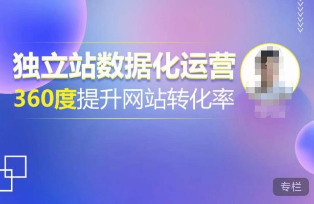 独立站数据化运营，360度提升网站转化率，亿级独立站大卖，带你用数据说话，提升转化率超过4%-氢气球网创资源库