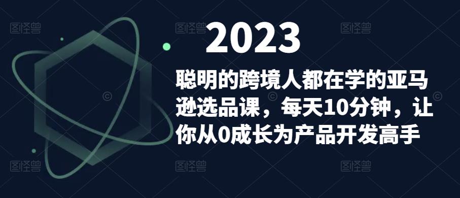 聪明的跨境人都在学的亚马逊选品课，每天10分钟，让你从0成长为产品开发高手-氢气球网创资源库