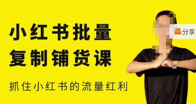 张宾·小红书批量复制铺货课，小红书0-1快速起号变现玩法，抓住小红书的流量红利（更新2023年3月）-氢气球网创资源库