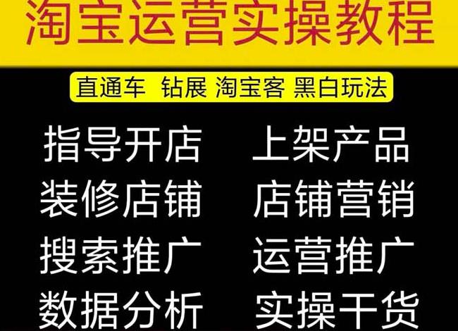 2023淘宝开店教程0基础到高级全套视频网店电商运营培训教学课程-氢气球网创资源库