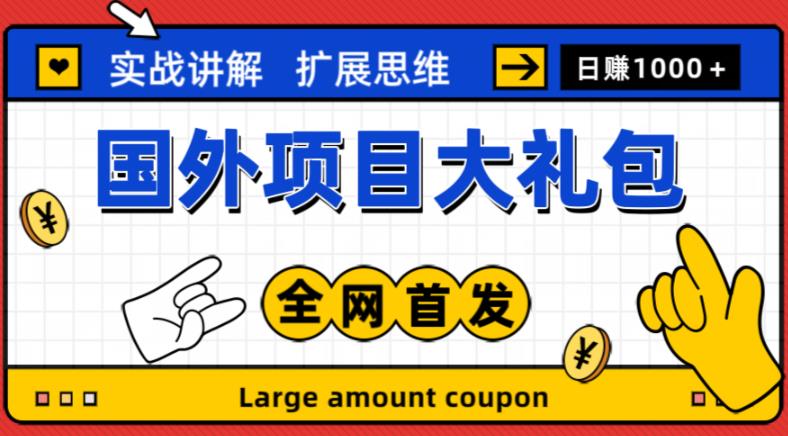 最新国外项目大礼包，包涵十几种国外撸美金项目，新手和小白们闭眼冲就可以了【项目实战教程＋项目网址】-氢气球网创资源库