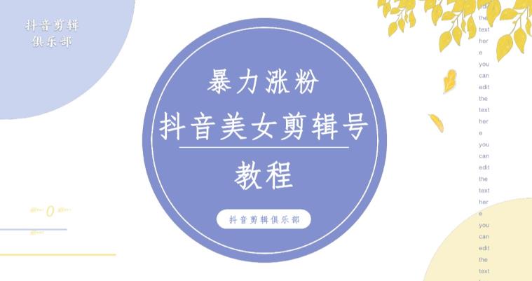抖音快手暴力涨粉美女混剪视频教程，百分百过原创图片教程！附带违规申诉方法-氢气球网创资源库