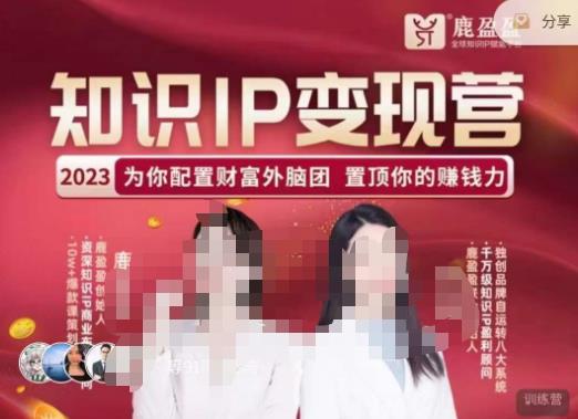 鹿盈盈-知识IP变现实操营，​普通人可复制的知识产品落地实操课，​带你打通知识IP变现底层逻辑-氢气球网创资源库