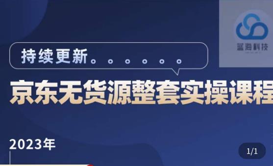 蓝七·2023京东店群整套实操视频教程，京东无货源整套操作流程大总结，减少信息差，有效做店发展-氢气球网创资源库