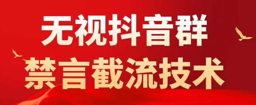 外面卖1500抖音粉丝群无视禁言截流技术，抖音黑科技，直接引流，0封号-氢气球网创资源库
