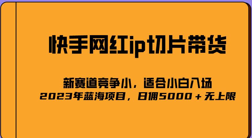 2023爆火的快手网红IP切片，号称日佣5000＋的蓝海项目，二驴的独家授权-氢气球网创资源库
