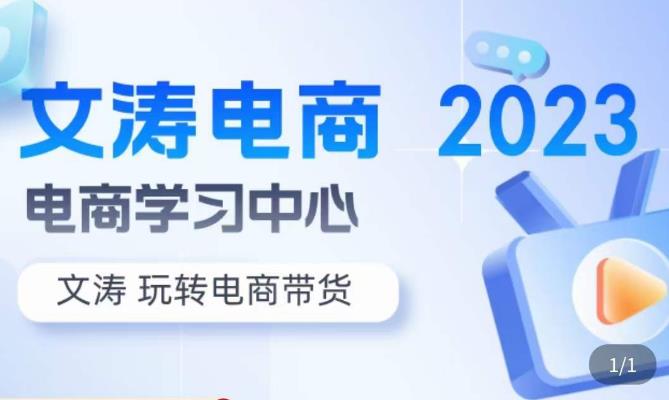 文涛电商·7天零基础自然流起号，​快速掌握店铺运营的核心玩法，突破自然展现量，玩转直播带货-氢气球网创资源库