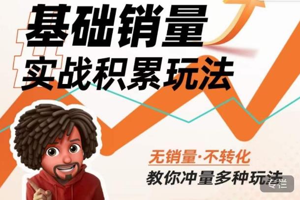 内功丨淘系基础销量实战积累玩法，无销量·不转化，教你冲量多种玩法-氢气球网创资源库