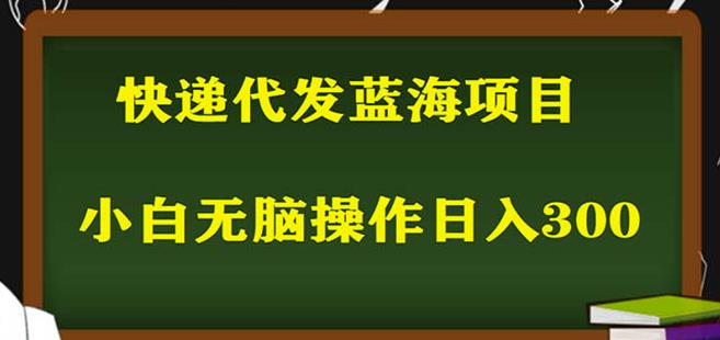 2023最新蓝海快递代发项目，小白零成本照抄也能日入300+-氢气球网创资源库