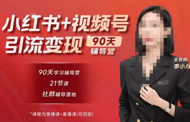 李小月小红书90天辅营导‬第七期，熟悉新媒体平台|从零到一做爆款内容|商业变现-氢气球网创资源库