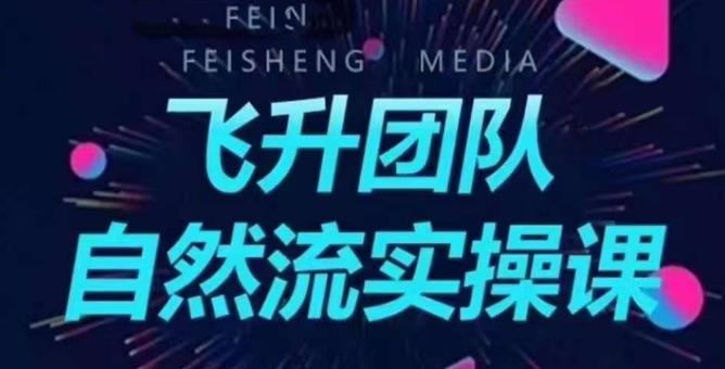 飞升团队课程自然流实操课，抖音半无人起号主播间搭建教学-氢气球网创资源库