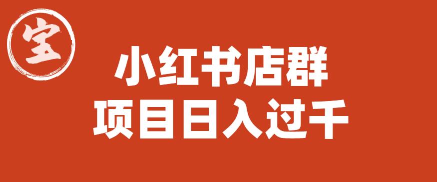 宝哥小红书店群项目，日入过千（图文教程）【揭秘】-氢气球网创资源库