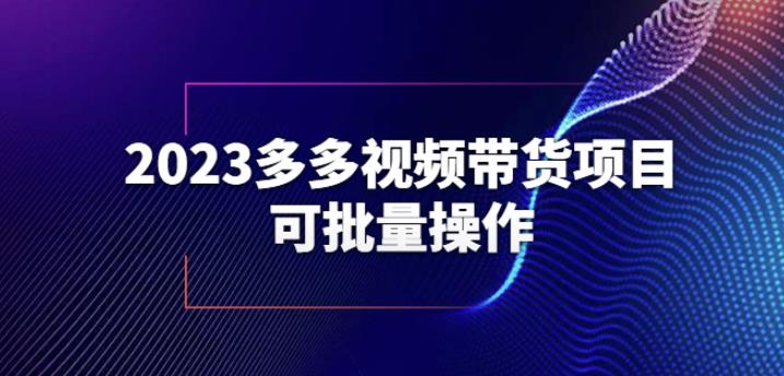 2023多多视频带货项目，可批量操作【保姆级教学】【揭秘】-氢气球网创资源库