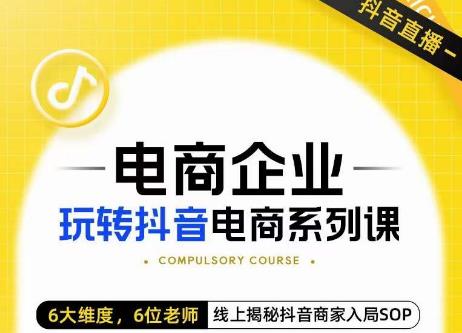 玺承·电商企业玩转抖音电商系列课，6大维度，6位老师，线上揭秘抖音商家入局SOP-氢气球网创资源库