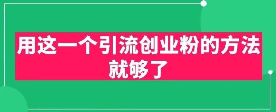 用这一个引流创业粉的方法就够了，PPT短视频引流创业粉【揭秘】-氢气球网创资源库