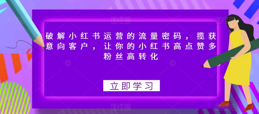 破解小红书运营的流量密码，揽获意向客户，让你的小红书高点赞多粉丝高转化-氢气球网创资源库