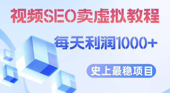视频SEO出售虚拟产品每天稳定2-5单利润1000+史上最稳定私域变现项目【揭秘】-氢气球网创资源库