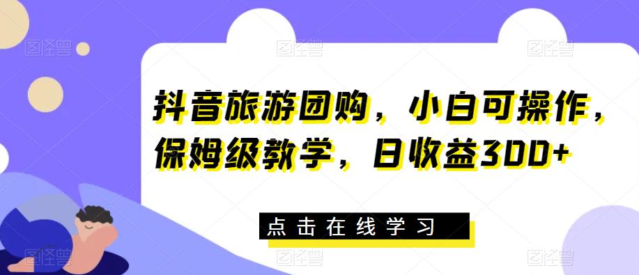 抖音旅游团购，小白可操作，保姆级教学，日收益300+【揭秘】-氢气球网创资源库