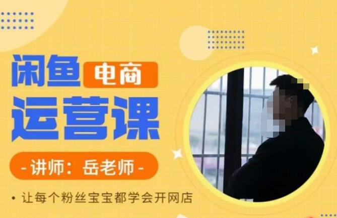 岳老师·闲鱼电商运营课，让每个粉丝宝宝都学会开网店-氢气球网创资源库