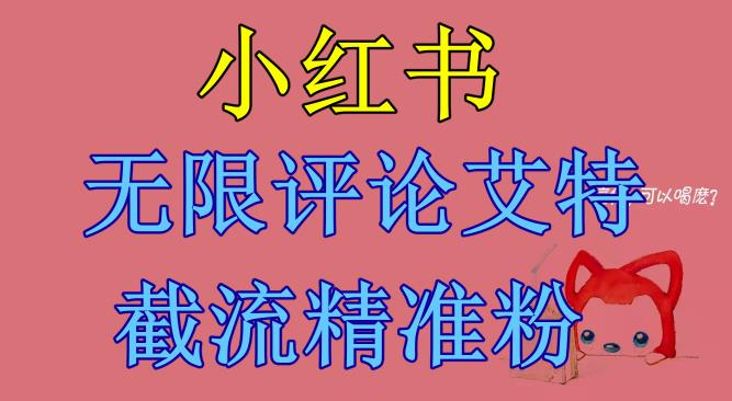 小红书无限评论艾特截流精准粉（软件+教程）-氢气球网创资源库