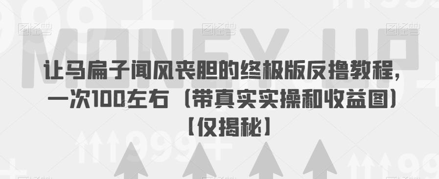 让马扁子闻风丧胆的终极版反撸教程，一次100左右（带真实实操和收益图）【仅揭秘】-氢气球网创资源库