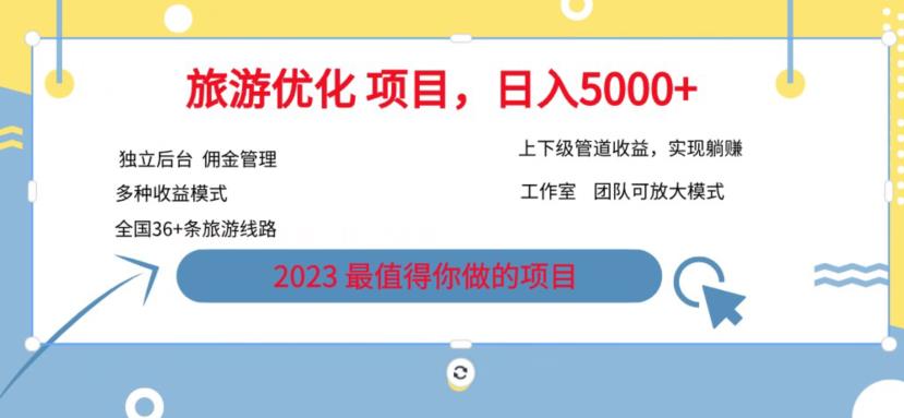7.22旅游项目最新模式，独立后台+全国35+线路，日入5000+【揭秘】-氢气球网创资源库