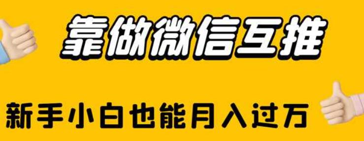 靠做微信互推，新手小白也能月入过万【揭秘】-氢气球网创资源库