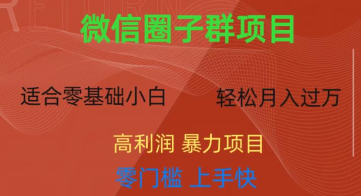 微信资源圈子群项目，零门槛，易上手，一个群1元，一天轻轻松松300+【揭秘】-氢气球网创资源库